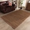 Baxton Studio Zaguri Modern and Contemporary Natural Handwoven Leather Blend Area Rug 188-11860-ZORO - alternate 1